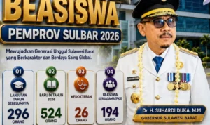 gubernur-suhardi-duka-beasiswa-pemprov-sulbar